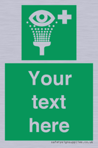 Custom Eye Wash Station Sign